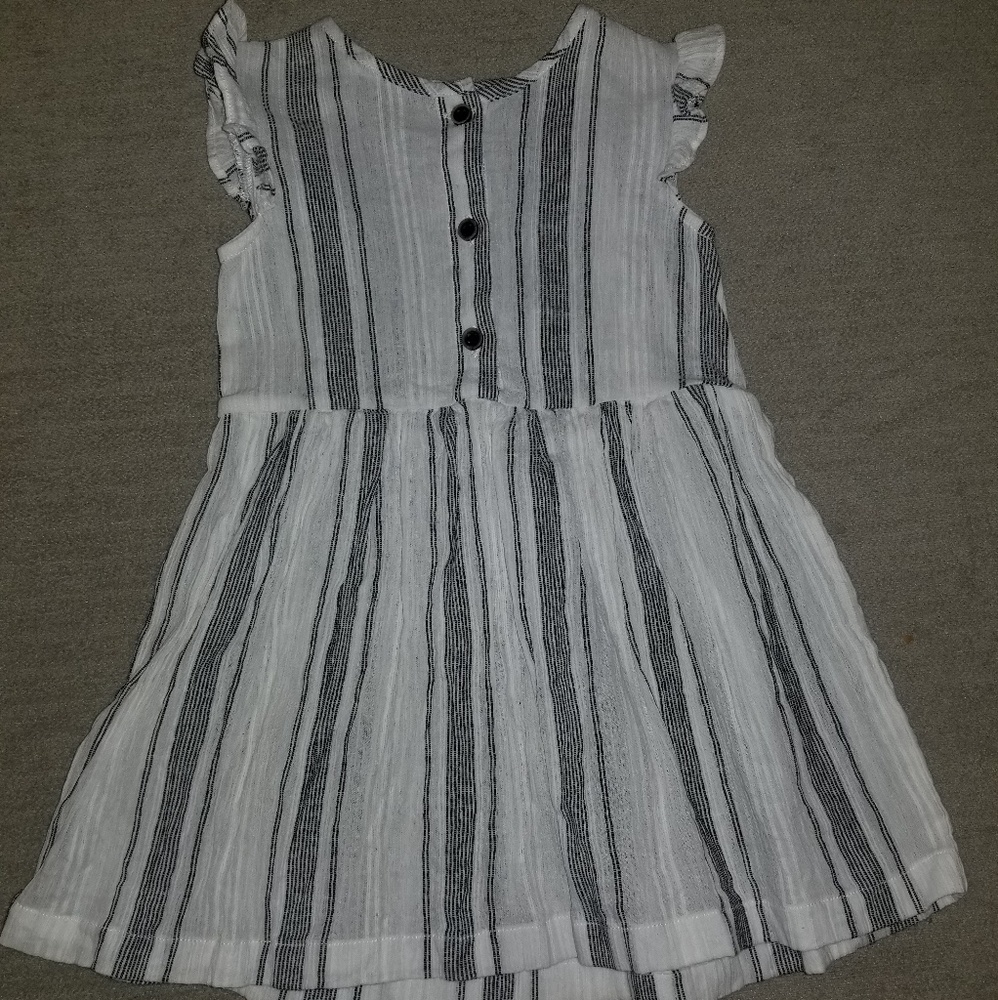 Gauzy white stripe dress